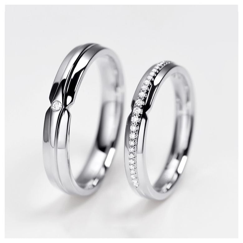 Alliance de Mariage Frida Platine - 3