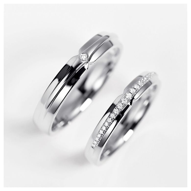 Alliance de Mariage Frida Platine - 2