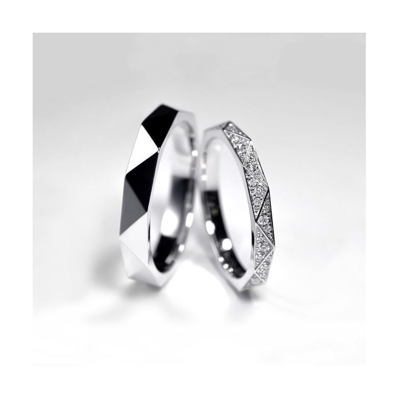 Alliance Homme Triangulaire Platine - 2