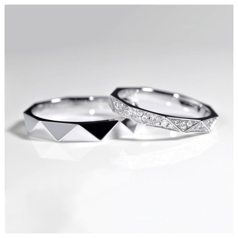 Alliance Homme Triangulaire Platine - 3