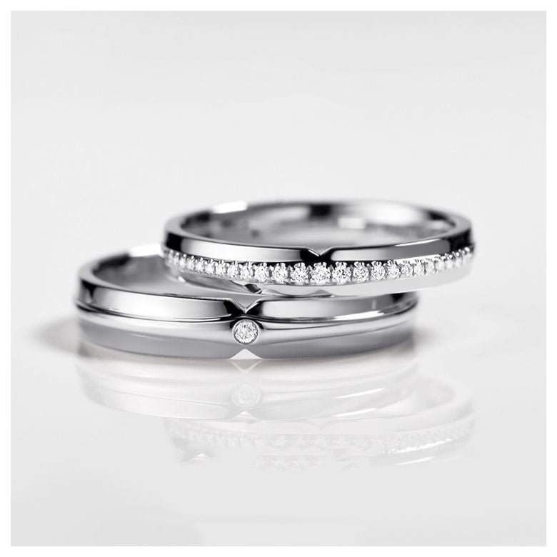 Alliances Mariage Diego Frida Platine - 3