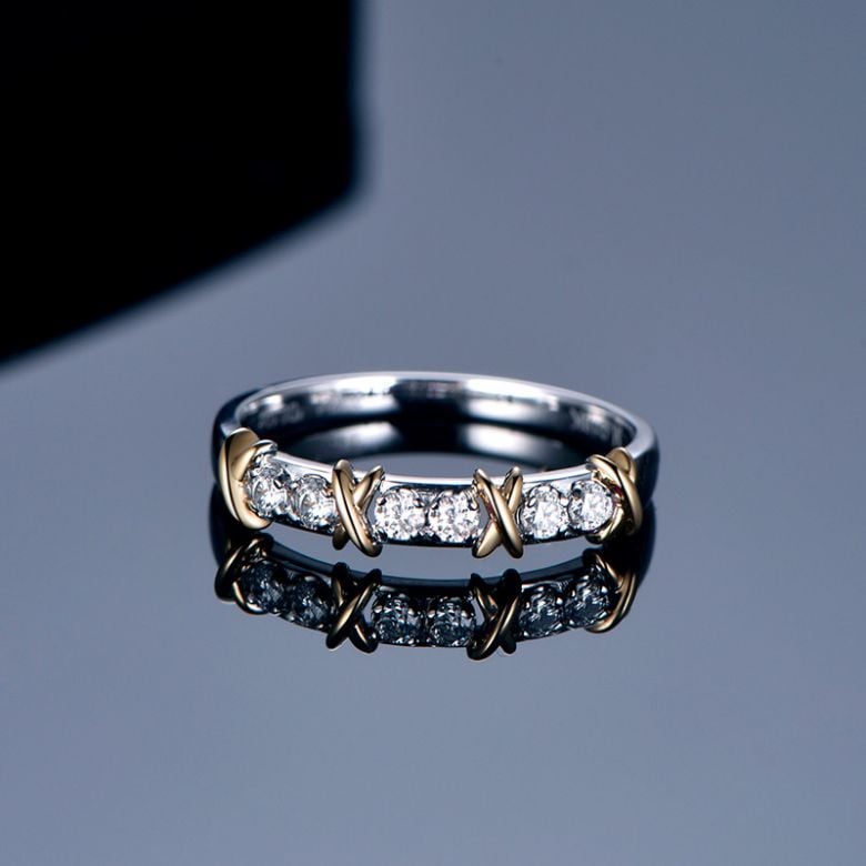 Bague X MODE - 2 ors Diamants - 2