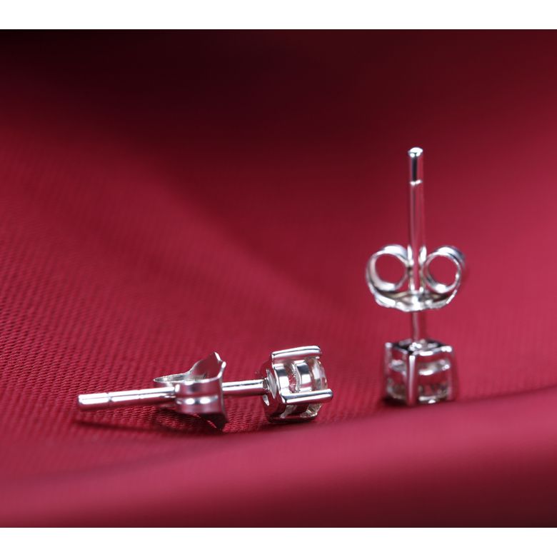 Puces diamants 0.20ct. Platine - Carat personnalisable - 5