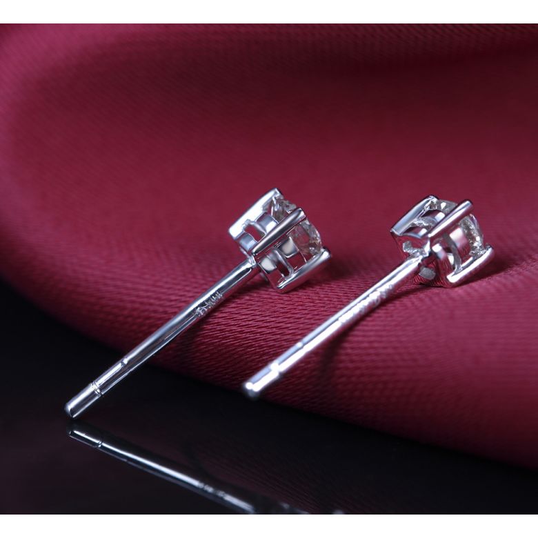 Puces diamants 0.20ct. Platine - Carat personnalisable - 9