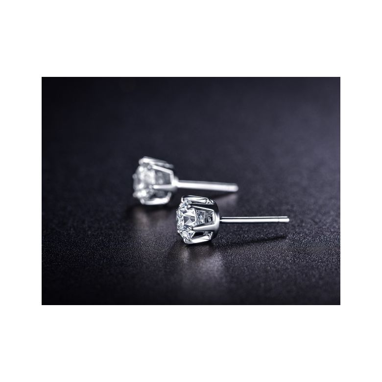 Puces diamants 0.50ct. Platine - Carat personnalisable - 5