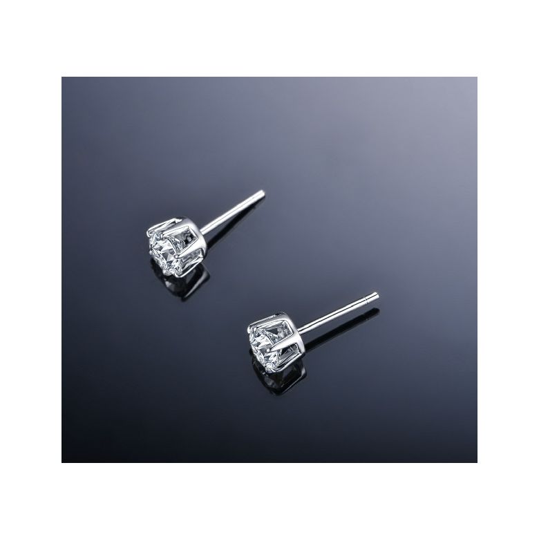 Puces diamants 0.50ct. Platine - Carat personnalisable - 6