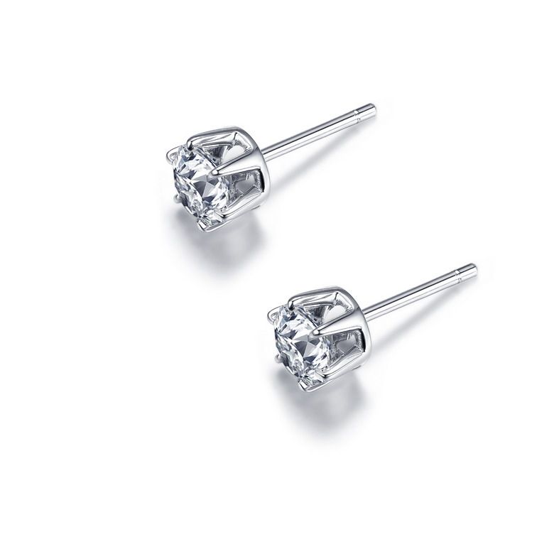 Puces diamants 0.50ct. Platine - Carat personnalisable - 7