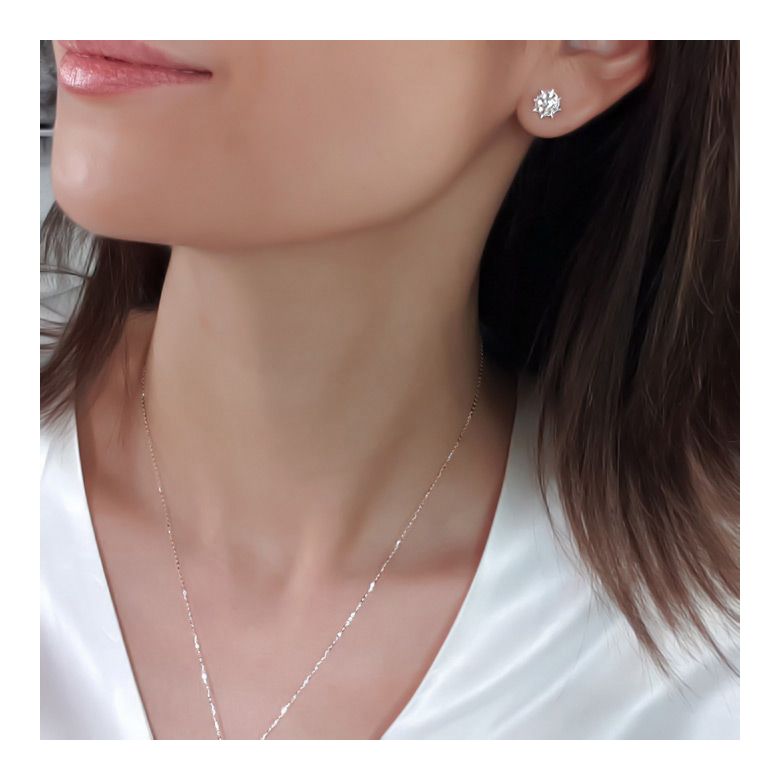 Boucles d'oreilles meravigliosa. Platine, diamants 0.26ct - 3