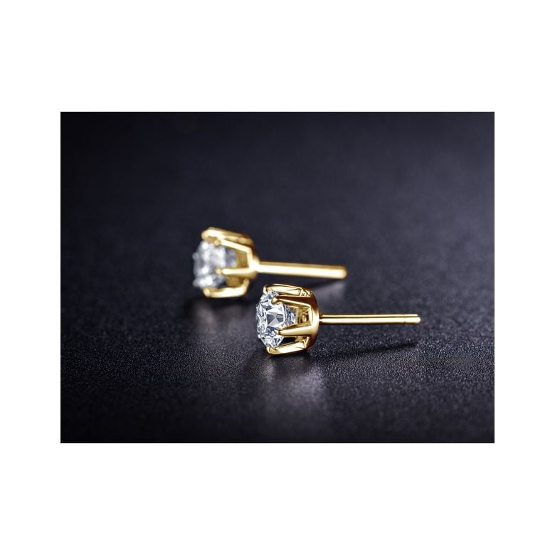 Puces diamants 0.50ct. Or jaune - Carat personnalisable - 5