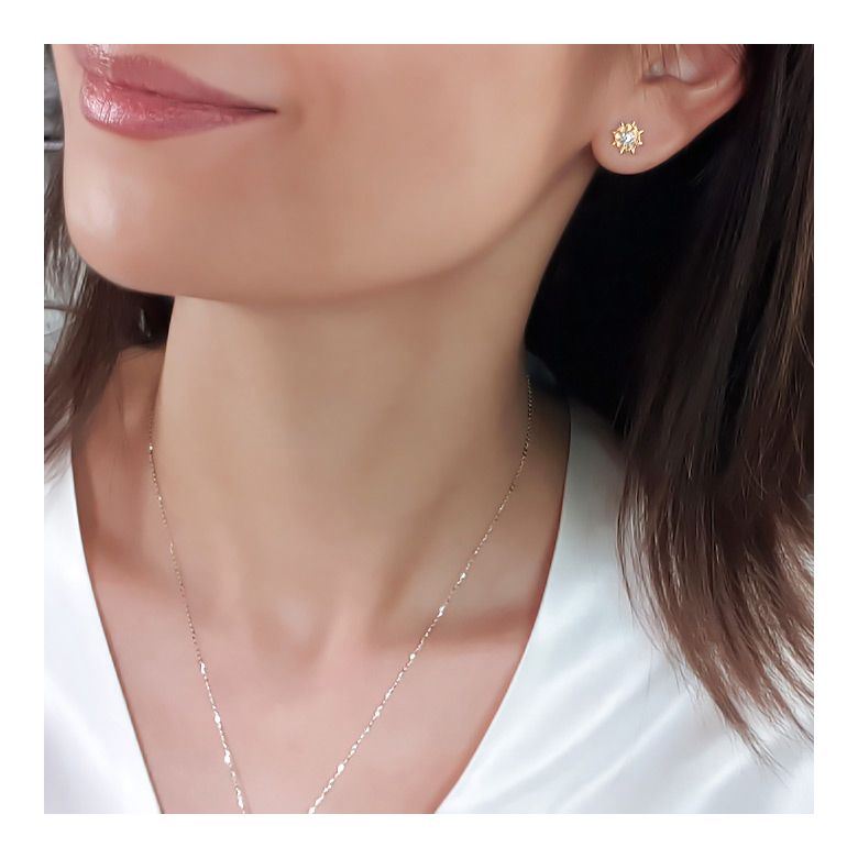 Boucles d'oreilles meravigliosa. Or jaune, diamants 0.26ct - 6