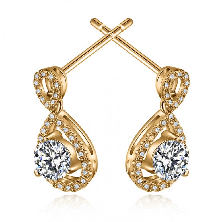 Boucles d'oreilles - Boucle diamant or jaune 18cts - 7