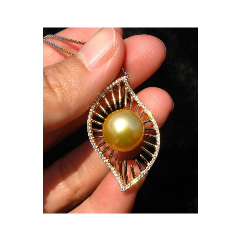 Pendentif perle d'Australie - 11/12mm - GEMME - 5