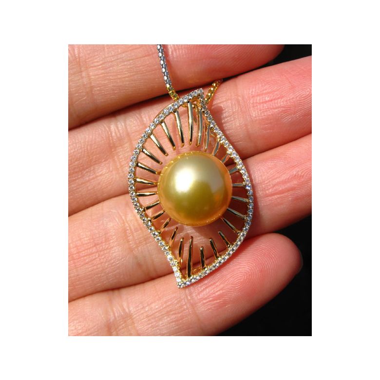 Pendentif perle d'Australie - 11/12mm - GEMME - 4