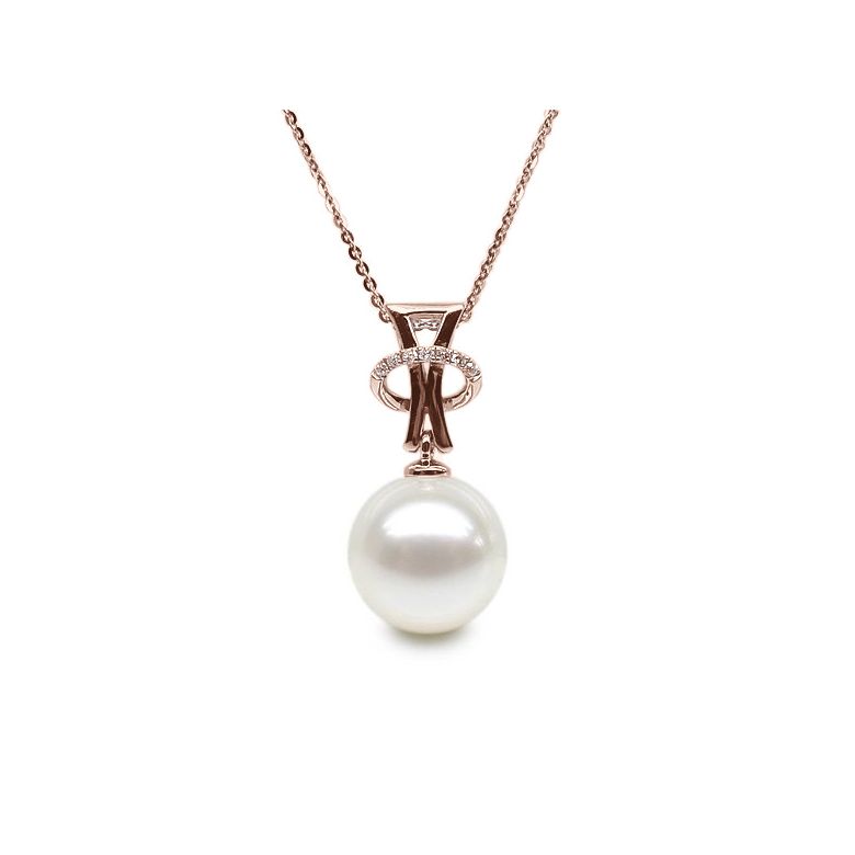 Pendentif XO or rose - 1