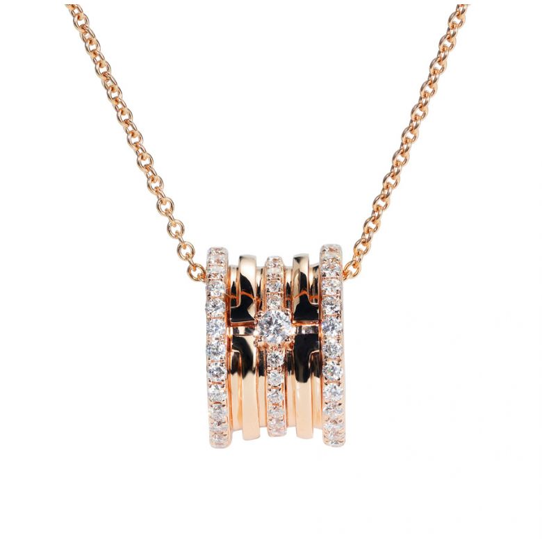 Pendentif mon Chou. Cylindre Or rose et Diamants - 4
