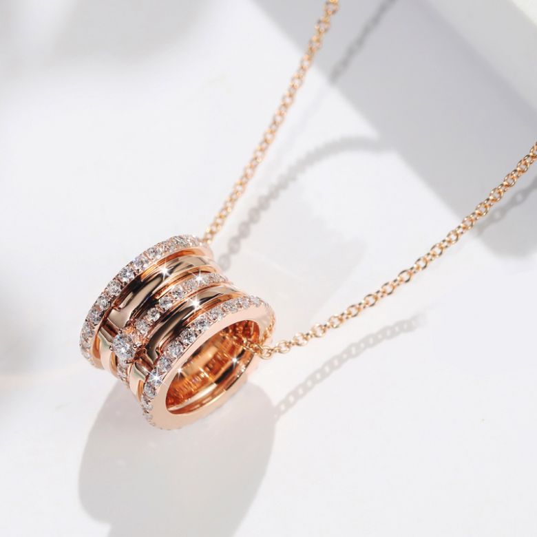 Pendentif mon Chou. Cylindre Or rose et Diamants - 1