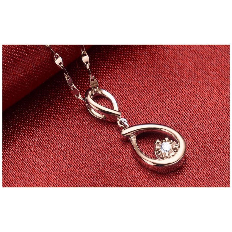 Pendentif lasso en or rose et diamant - Attrape moi si tu m'aimes - 3
