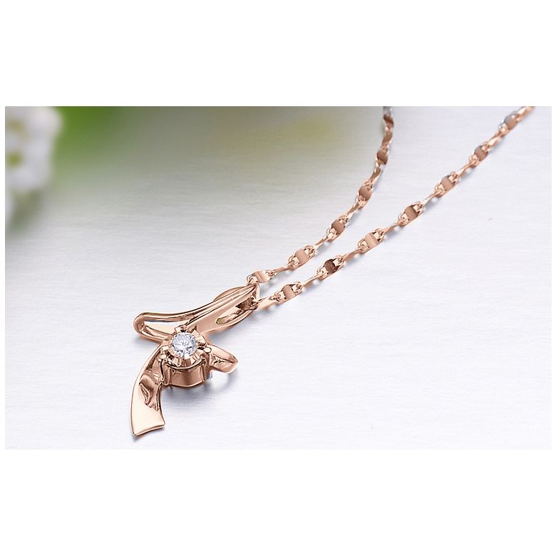 Pendentif diamant Signature - En or rose 18 carats - 2