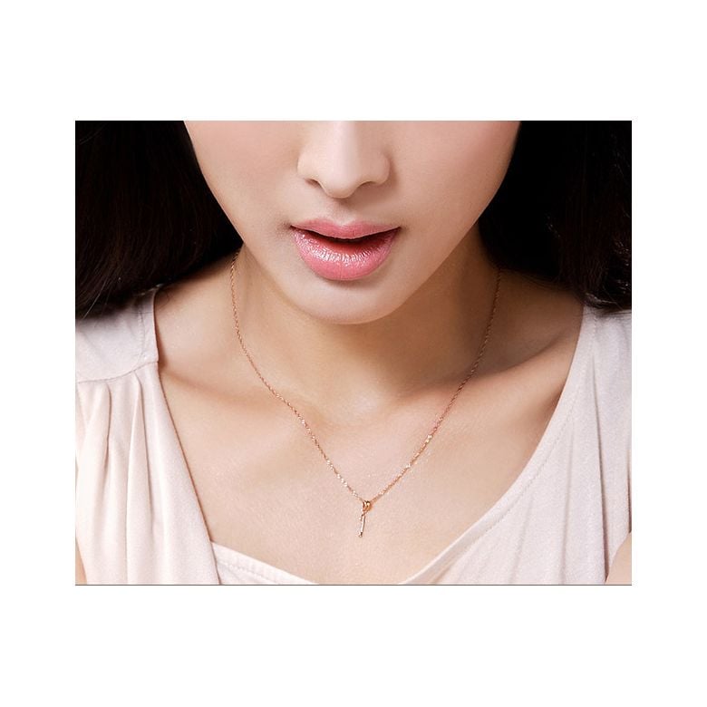 Pendentif chiffre 1 - Or rose 18cts - Diamants 0.035ct - 2