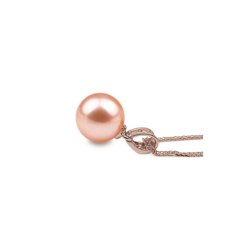Pendentif Maestro. Perle rose 10/10.5 mm, Diamants, Or rose - 2