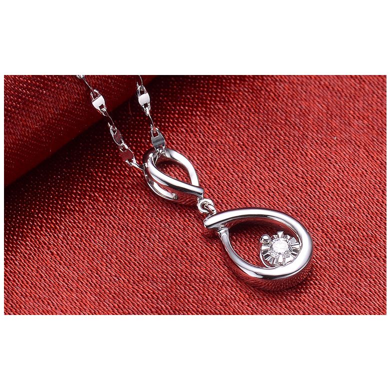 Pendentif lasso en or blanc et diamant - Attrape moi si tu m'aimes - 3