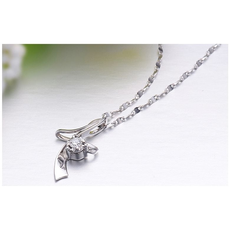 Pendentif diamant Signature - En or blanc 18 carats - 3