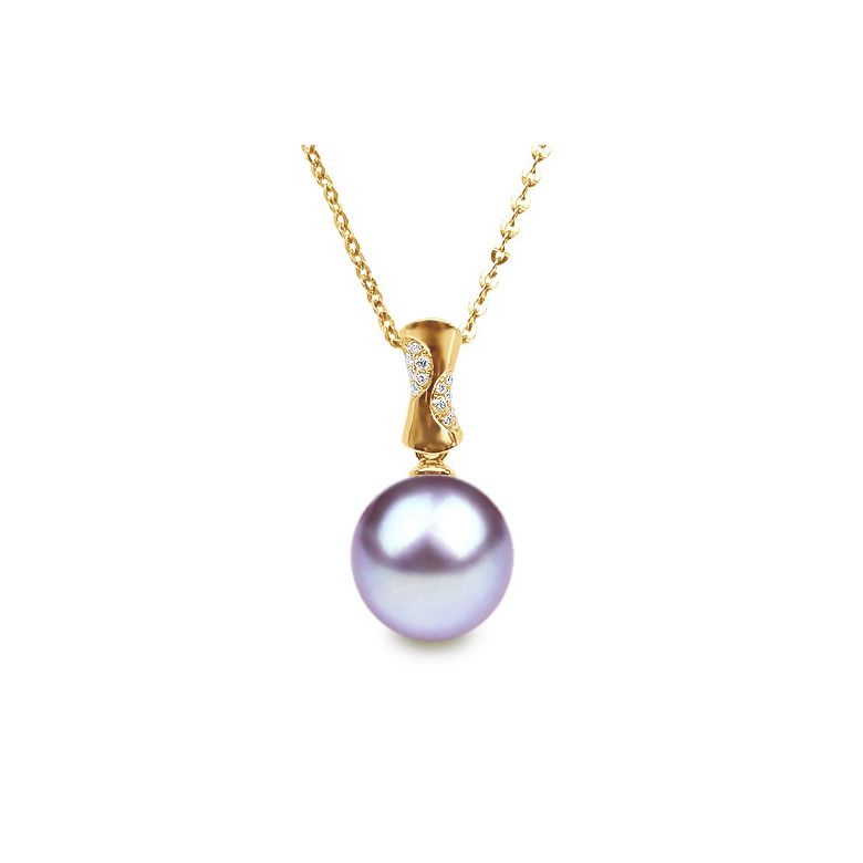 Pendentif t'es à croquer - Or jaune, perle de culture blanche - 7