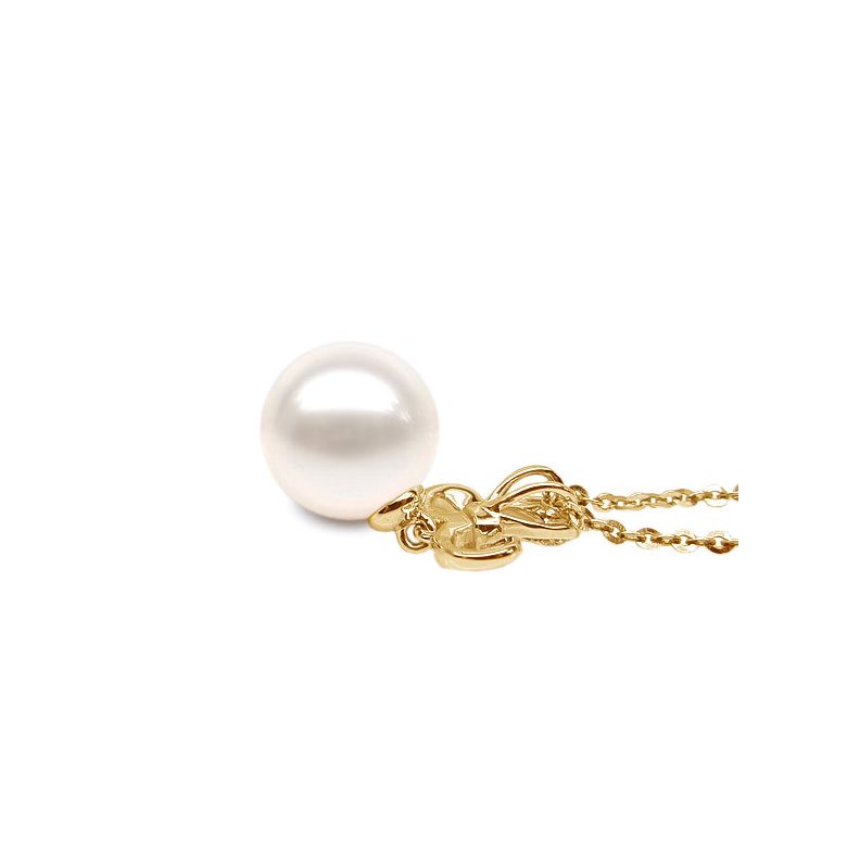 Pendentif armoiries noblesse - Or jaune, diamants - Perle blanche - 3