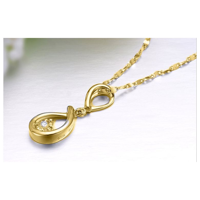 Pendentif lasso en or jaune et diamant - Attrape moi si tu m'aimes - 2