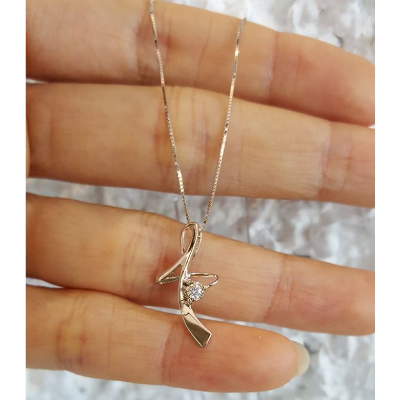 Pendentif diamant Signature - En or jaune 18 carats - 3