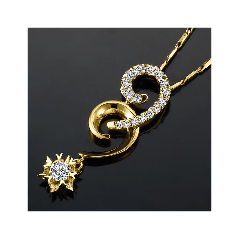 Pendentif 99 - Or jaune - Diamants 0.25ct - 3