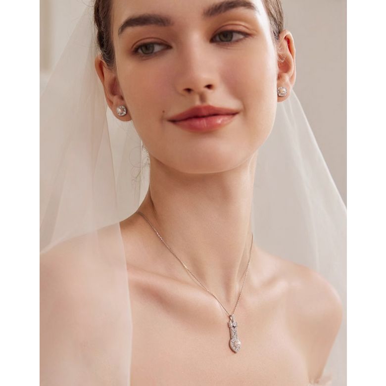 Parure Géométria Préciosa - Pendentif et Boucles d'Oreilles Art Déco  - 2