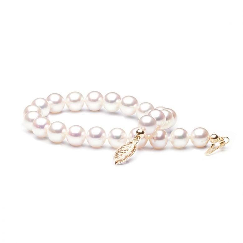 Bracelet avec perle blanche de culture eau douce Chine 6.5/7mm - 1