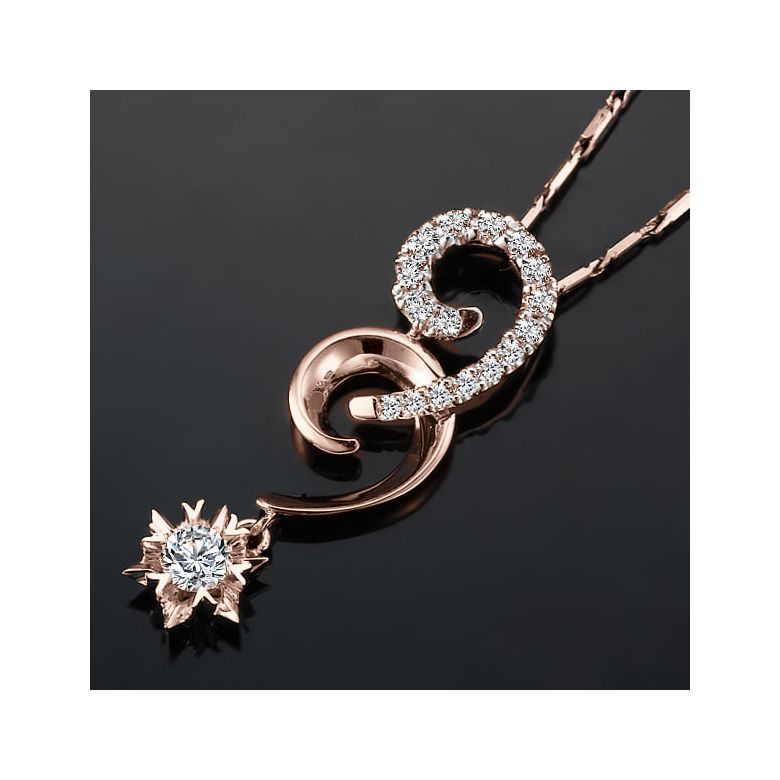 Pendentif 99 - Or rose - Diamants 0.25ct - 3