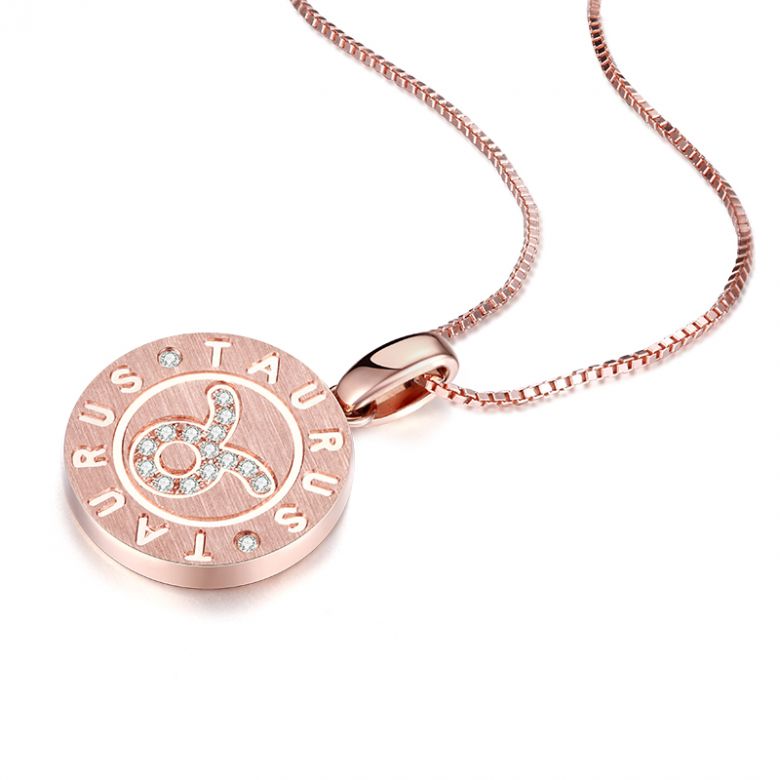 ♉Pendentif Taurus Or rose. Signe du taureau. Zodiaque - 5