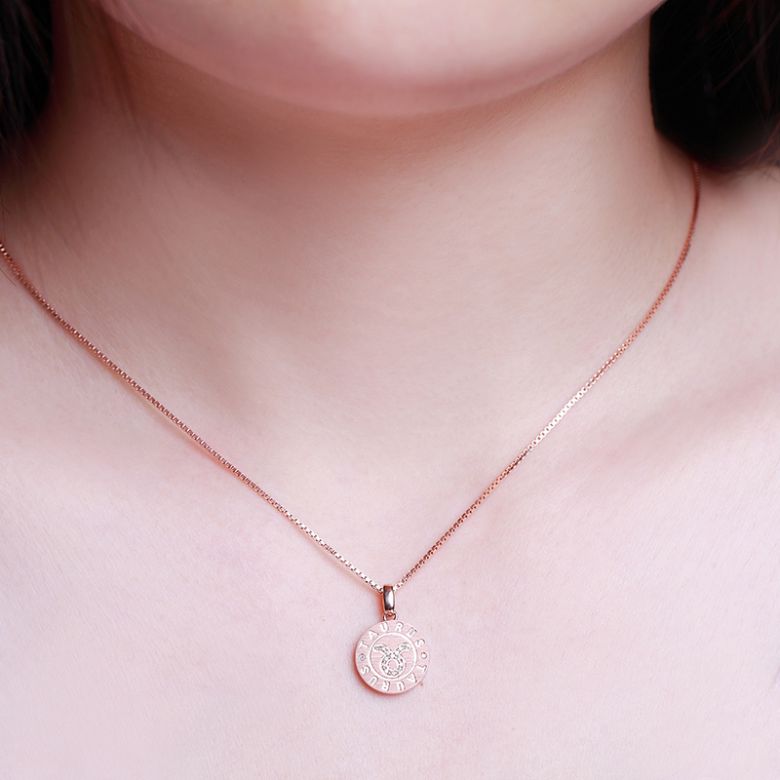 ♉Pendentif Taurus Or rose. Signe du taureau. Zodiaque - 2