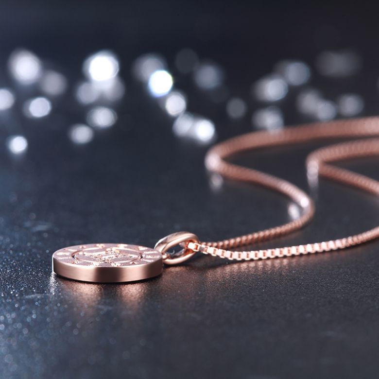 Pendentif Gemini Or rose. Signe des gémeaux. Zodiaque - 4