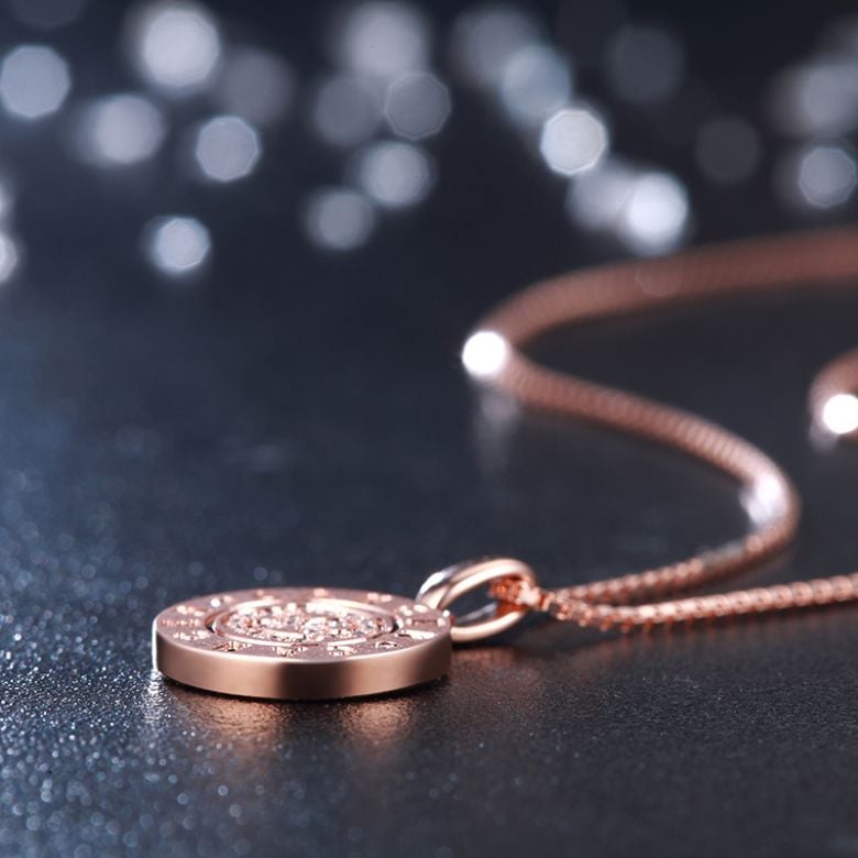 Pendentif Cancer Or rose. Signe du Cancer. Zodiaque - 5