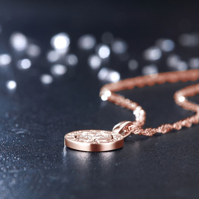 Pendentif Leo Or rose. Signe du Lion. Zodiaque - 5