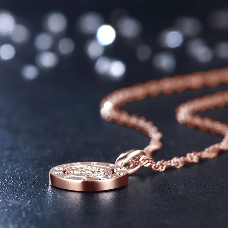 Pendentif Virgo Or rose. Signe de la vierge. Zodiaque - 6