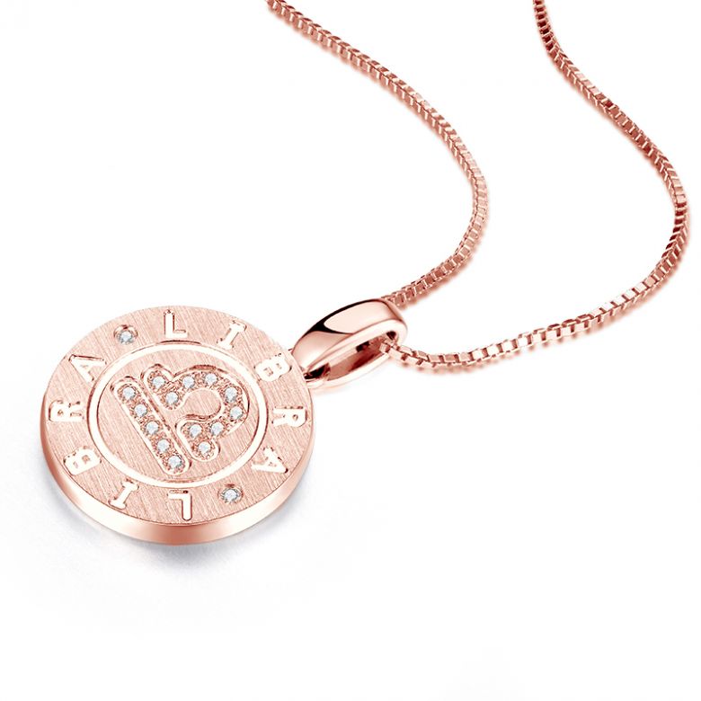 Pendentif Libra Or rose. Signe de la balance. Zodiaque - 6