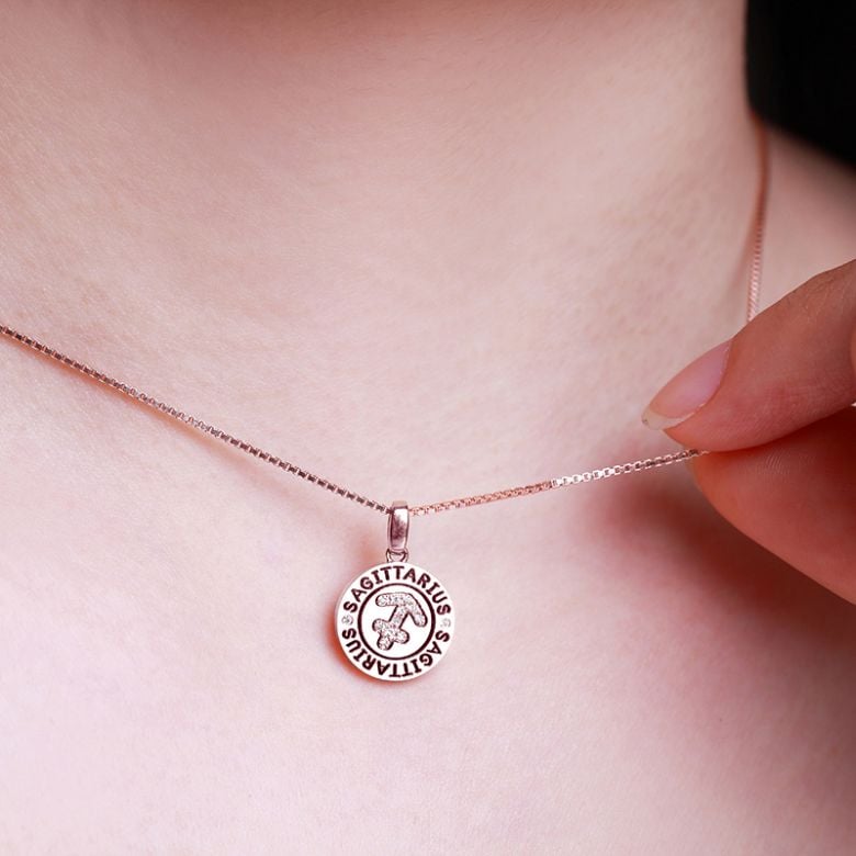 Pendentif Sagittarius Or rose. Signe du sagittaire. Zodiaque - 4