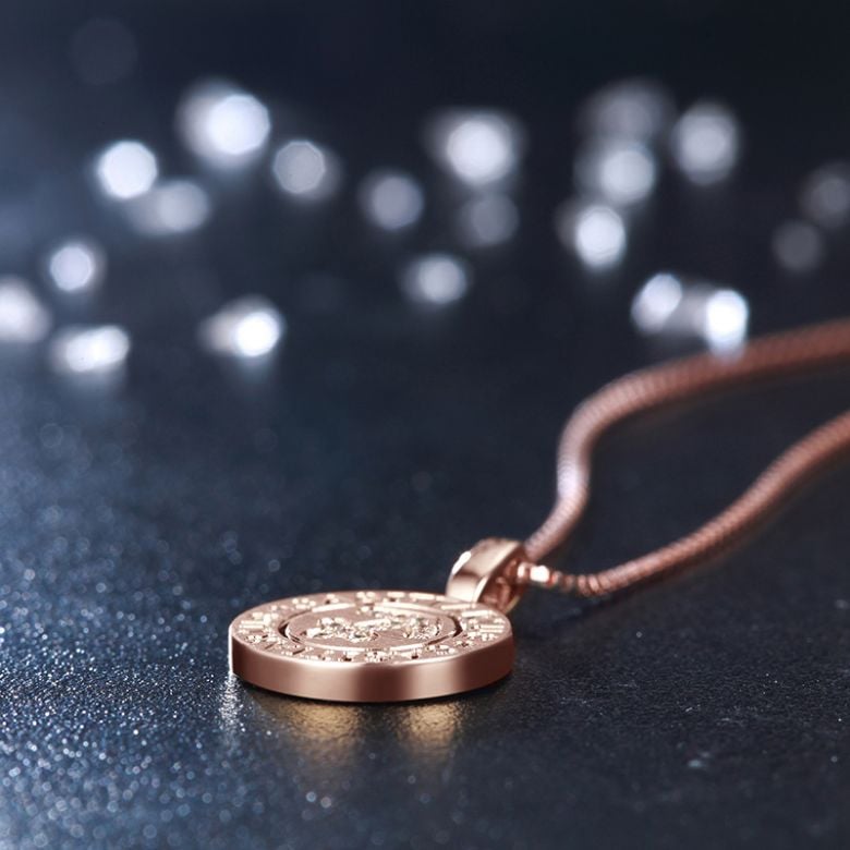 Pendentif Sagittarius Or rose. Signe du sagittaire. Zodiaque - 6