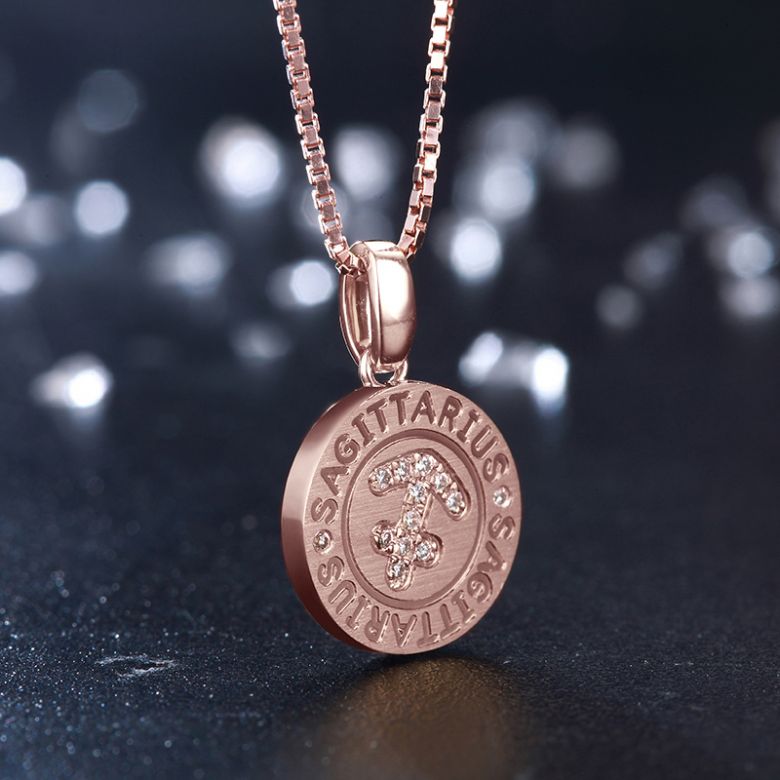 Pendentif Sagittarius Or rose. Signe du sagittaire. Zodiaque - 5