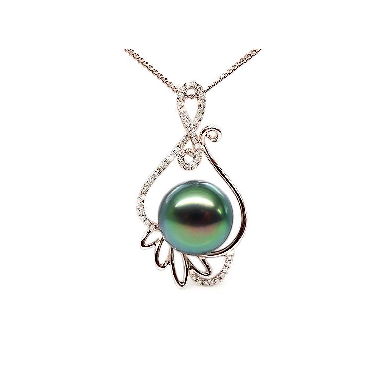 Pendentif musique classique - Renaissance - Perle de Tahiti - Or rose - 1