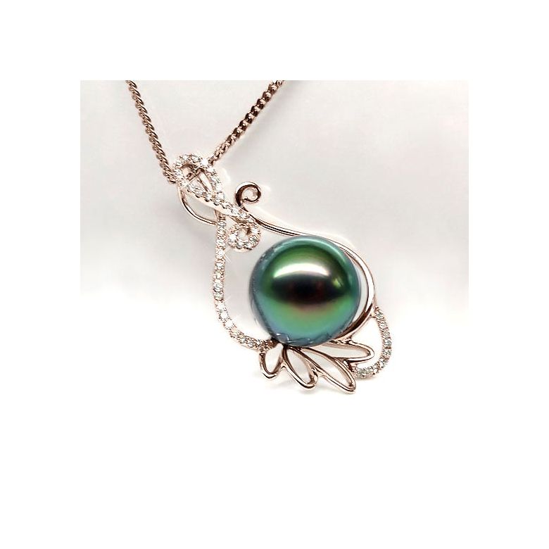 Pendentif musique classique - Renaissance - Perle de Tahiti - Or rose - 3