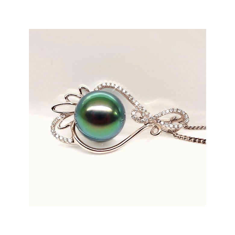 Pendentif musique classique - Renaissance - Perle de Tahiti - Or rose - 4