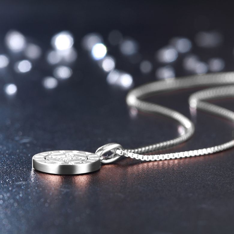 Pendentif Gemini Or blanc. Signe des gémeaux. Zodiaque - 4