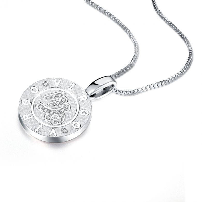 Pendentif Virgo Or blanc. Signe de la vierge. Zodiaque - 7