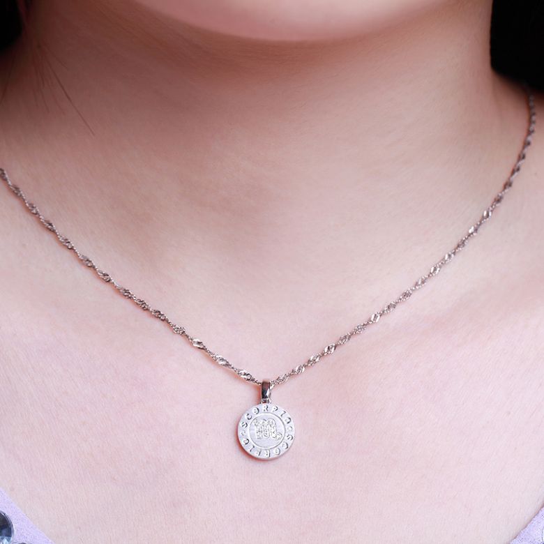 Pendentif Scorpio Or blanc. Signe du scorpion. Zodiaque - 2
